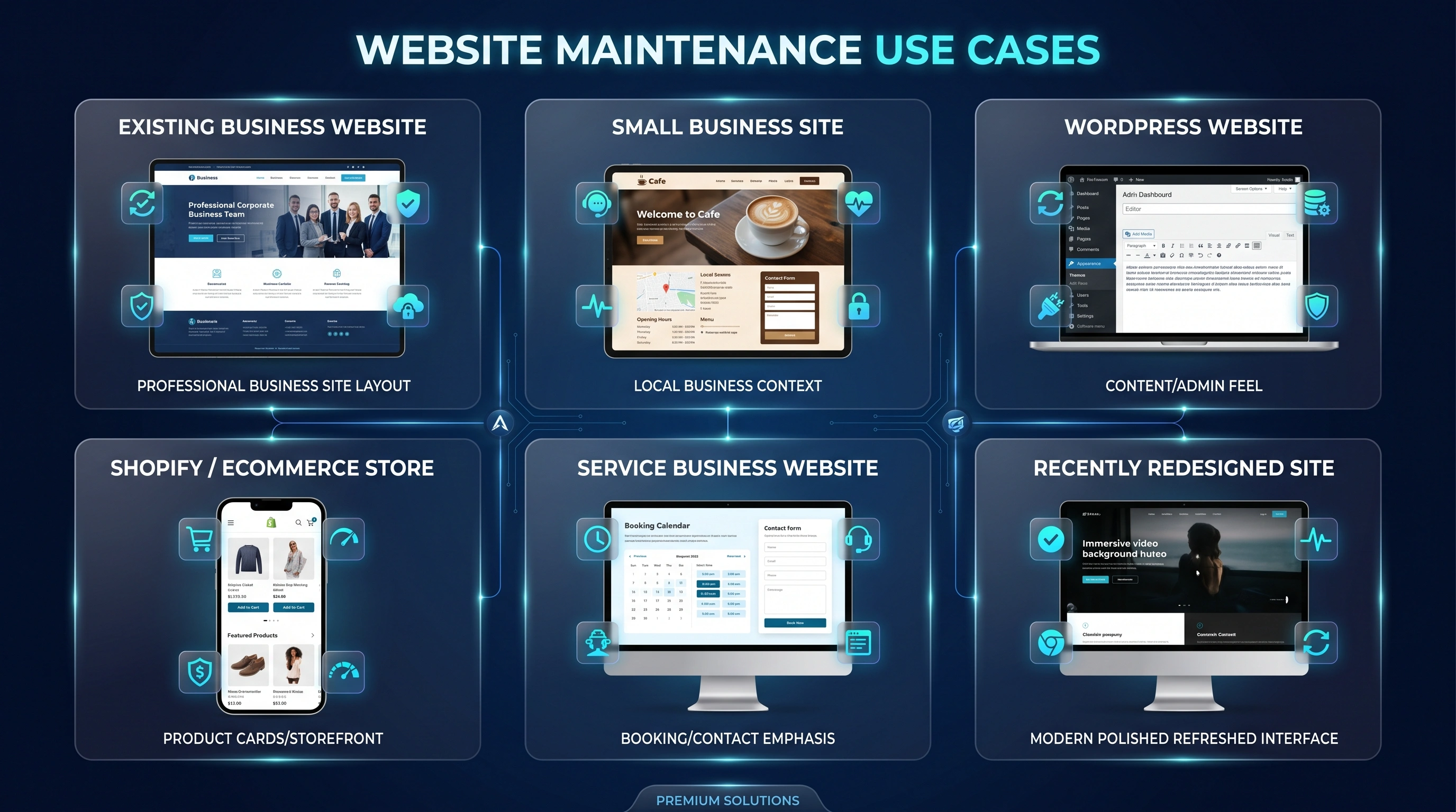 Who Needs Website Maintenance & Support use cases visual