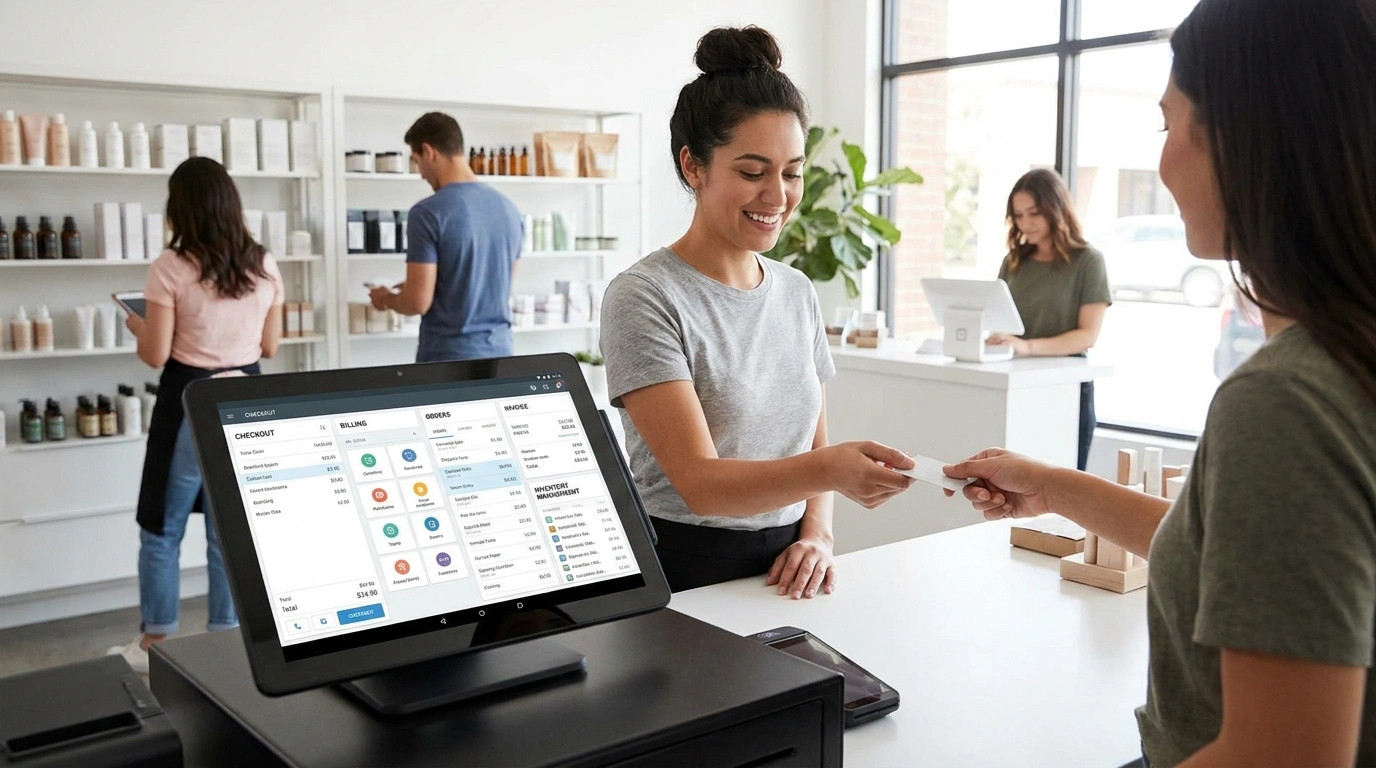 Online POS systems service for billing inventory and shop management