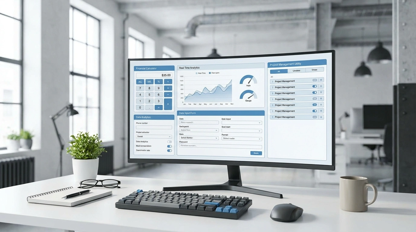 Special tools building service for custom calculators dashboards and web utilities